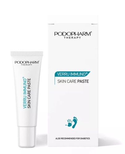 Verru Immuno Pasta do pielęgnacji skóry w trakcie terapii brodawek wirusowych Podopharm 12 ml